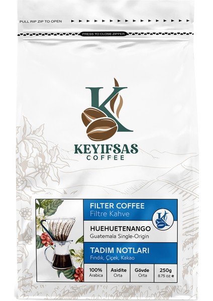 Guatemala Huehuetenango Filtre Kahve 250 gr
