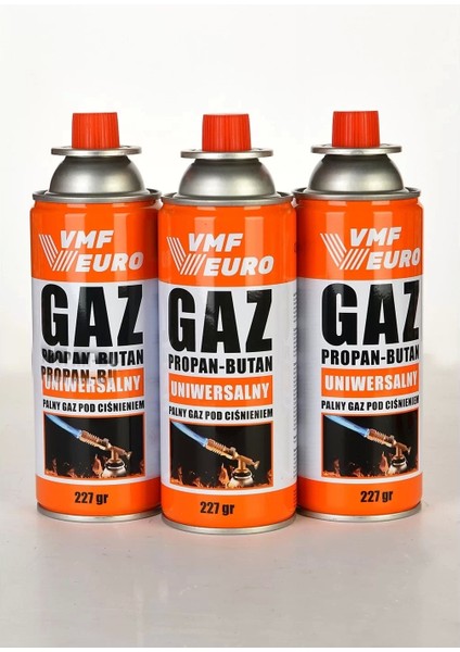 Remtas Vmf Eurogaz Kamp Ocak Gazı Valfli Kartuş 227GR - 3 Adet