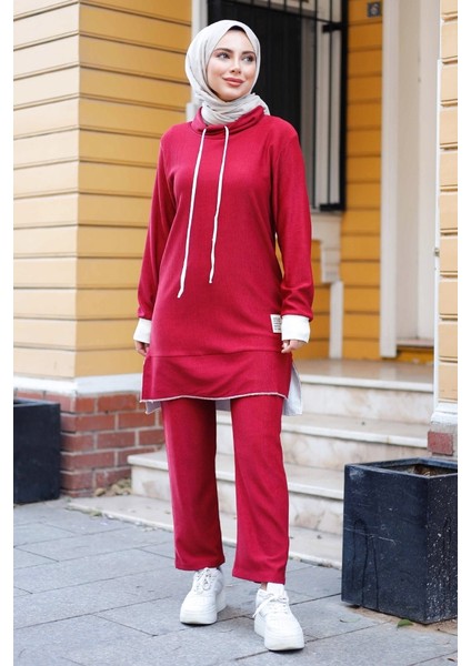 Nelin Tunik Pantolon Ikili Takım 1283 - Bordo