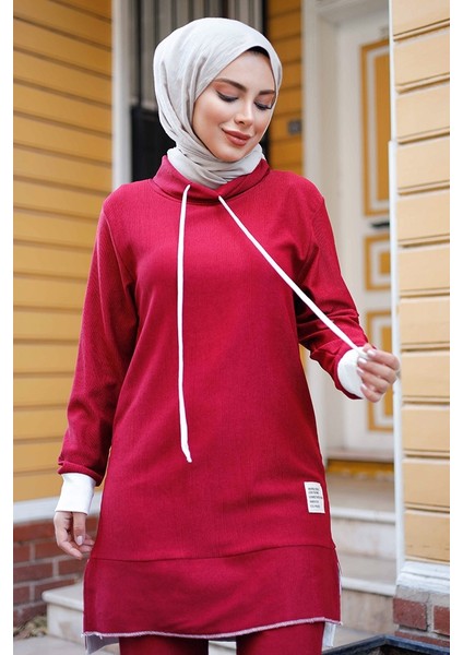 Nelin Tunik Pantolon Ikili Takım 1283 - Bordo