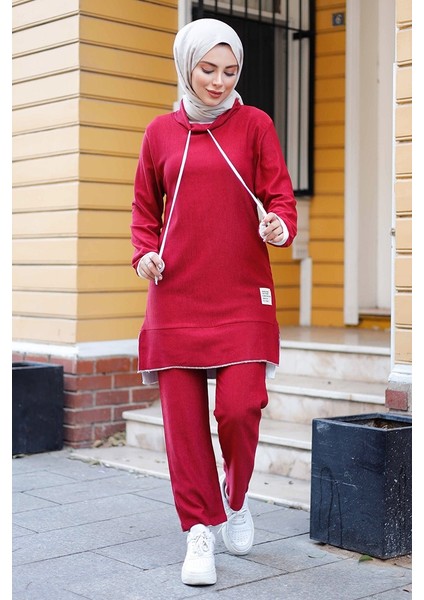 Nelin Tunik Pantolon Ikili Takım 1283 - Bordo indirimleri