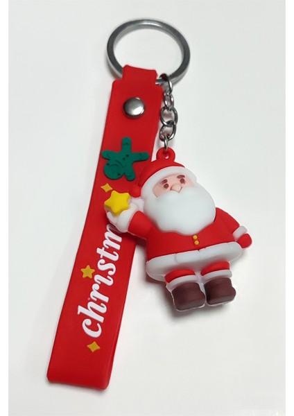 Yılbaşı Noel Baba Silikon Anahtarlık
