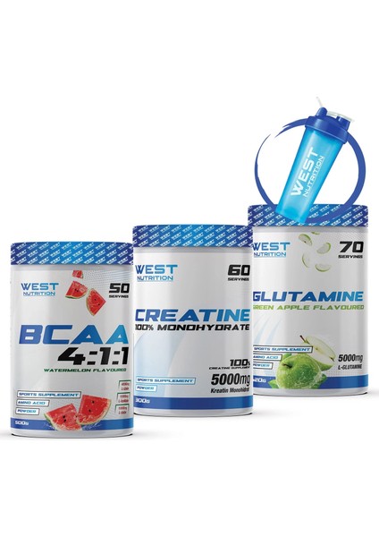 West Nutrition Bcaa L-Glutamin Kreatin Monohidrat Paketi