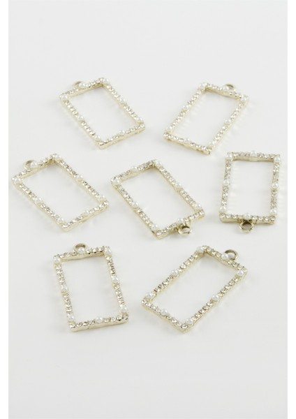 Kare Taşlı Inci Kolye Ucu Aparatı 1 Adet