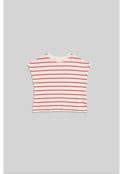 Liva Kırmızı Çizgili Kız Çocuk Tshirt modelleri
