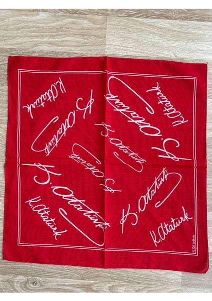K. Atatürk Imzalı 2li Kombin Bandana Pamuk, Çok Amaçlı Fular