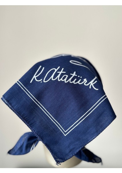 K. Atatürk Imzalı 2li Kombin Bandana Pamuk, Çok Amaçlı Fular