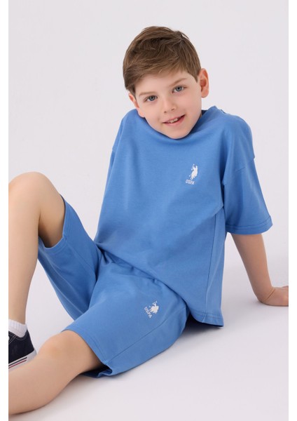 U.s. Polo Assn Erkek Çocuk Mavi Bermuda Takımı modelleri