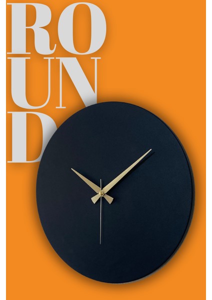 Round Model Bohem Dekoratif Metal Sıvama Akar SESSİZ Mekanizmalı Duvar Saati (40*40 Cm)