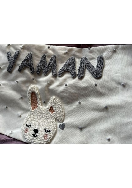 Bebek Takı Yastığı/punch Kırlent /isimli Bebek Yastık Kılıfı/ 30X50-İÇ Dolgusuz-Model Kod: PPK166 fiyatları