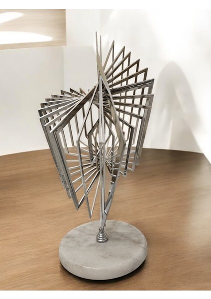 Kare Iç Içe Metal Ofis Ev Dekoratif Obje