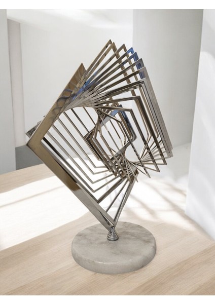 Kare Iç Içe Metal Ofis Ev Dekoratif Obje modelleri