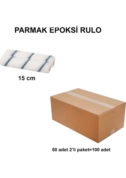 Izmir Fırça Arge Toptan Parmak Epoksi Rulo Yedek 15 cm (2'Lİ)-100 Adet 012790