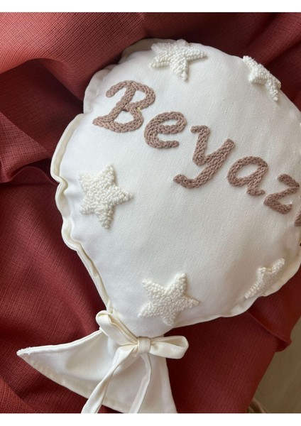 Bebek Takı Yastığı/punch Kırlent /isimli Balon Yastık / 25X35-İÇ Dolgulu-Model KOD:PPK155 modelleri