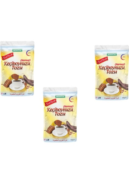 Öğütülmüş Harnup (Keçiboynuzu) Tozu 100 Gr. 3 Adet