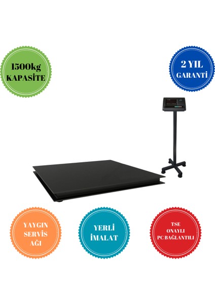 A12-LED-120X150-1500KG Platformlu Baskül