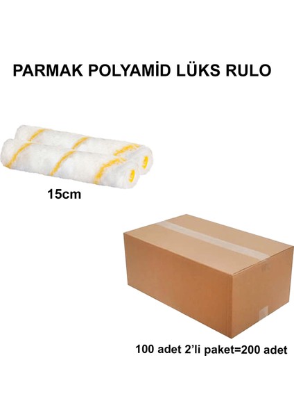 Izmir Fırça Arge Toptan Parmak Lüks Polyamid Rulo Yedek 15 Cm- 200 Adet 012738