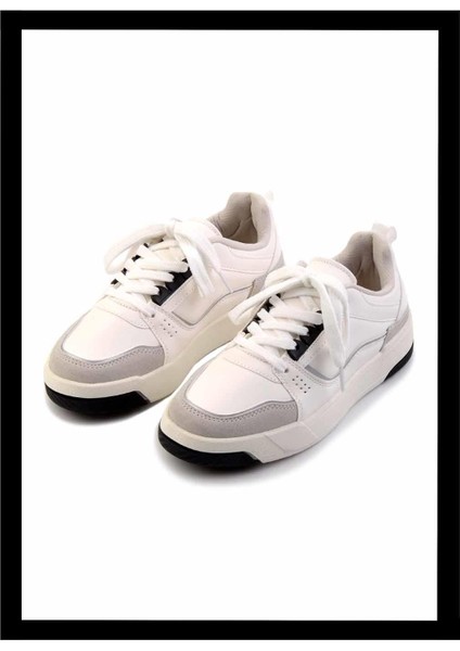 Beyaz Lame Kadın Sneaker K01591513009