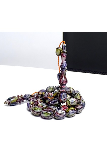 Arizona Multicolor Galalit Tesbih Usta İşçilikle Renklerin Dansı modelleri