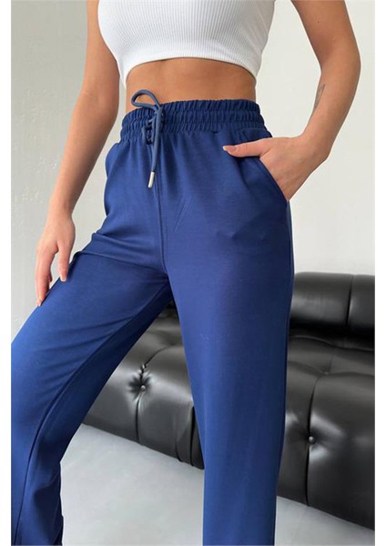 Geniş Paça Yüksel Bel Modal Kumaş Eşofman Altı