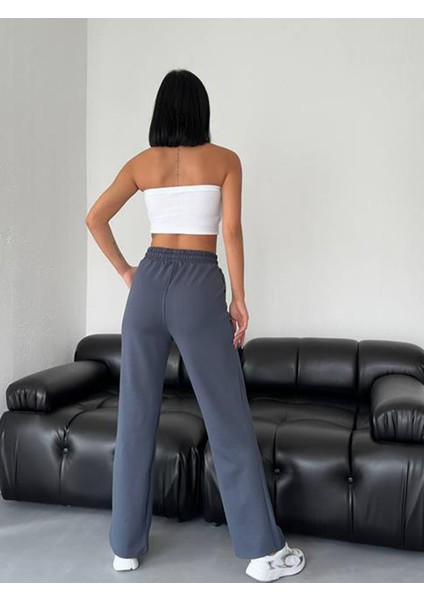 Geniş Paça Yüksel Bel Modal Kumaş Eşofman Altı