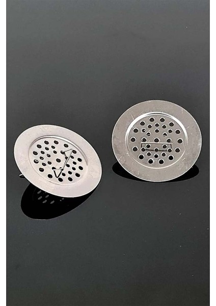 Kilitlenebilir Lavabo Eviye Süzgeci 2 Adetli Set 55 mm Metal LB036