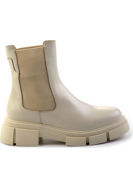 Bej Deri Kadın Bot & Bootie K02060050003 fiyatları