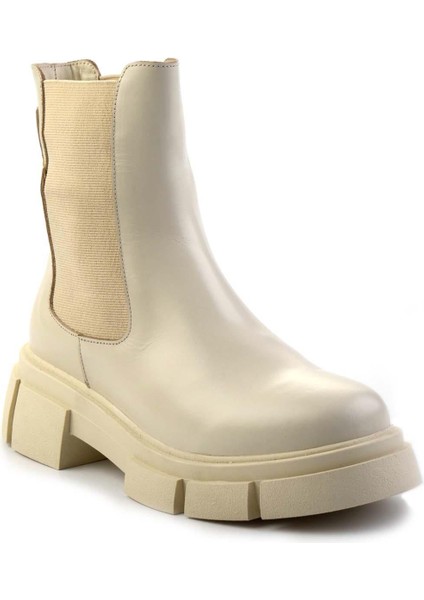 Bej Deri Kadın Bot & Bootie K02060050003 modelleri