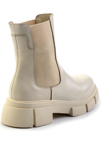 Bej Deri Kadın Bot & Bootie K02060050003 fırsatları