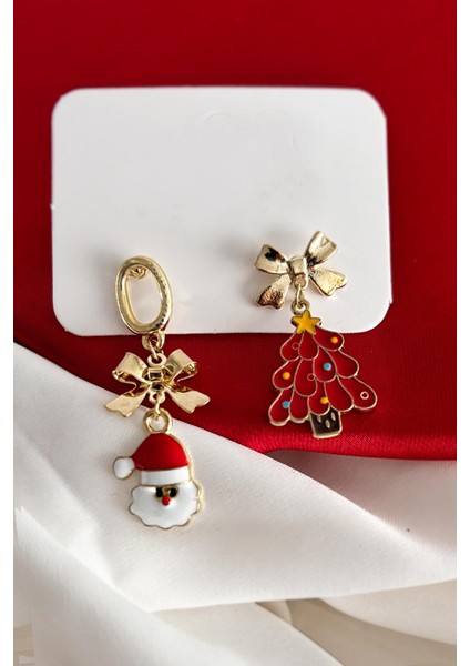 Yılbaşı Kurdela Sallantılı Lüks Hediyelik Kadın Küpe