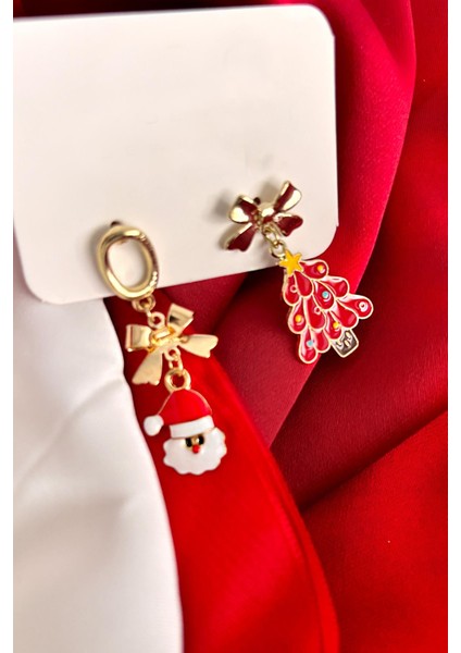 Yılbaşı Kurdela Sallantılı Lüks Hediyelik Kadın Küpe modelleri