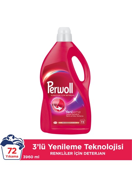 Hassas Bakım Sıvı Çamaşır Deterjanı Renkli Yenileme 3960 ml