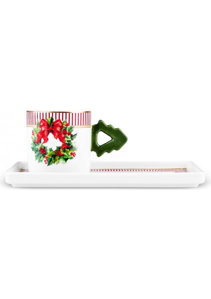 New Year Yılbaşı Çelenk 2 Kişilik Kahve Fincanı 100 ml modelleri