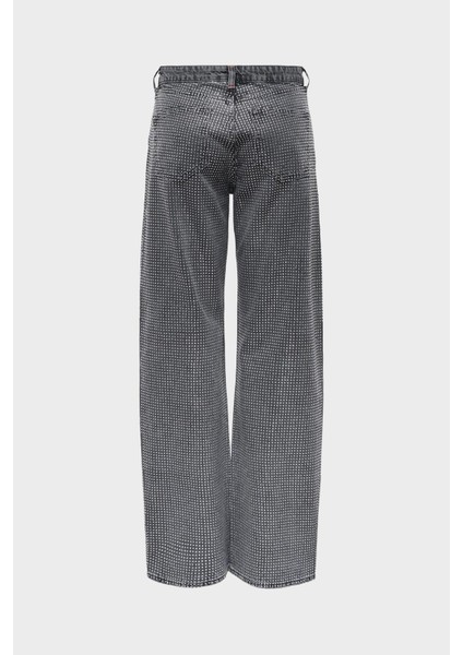 Yılbaşı Antrasit Normal Bel Yapıştırma Taşlı Straight Fit Jean Pantolon C 4530-219 fiyatları