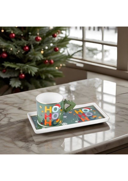 New Year Yılbaşı Hoho 2 Kişilik Kahve Fincanı 100 ml