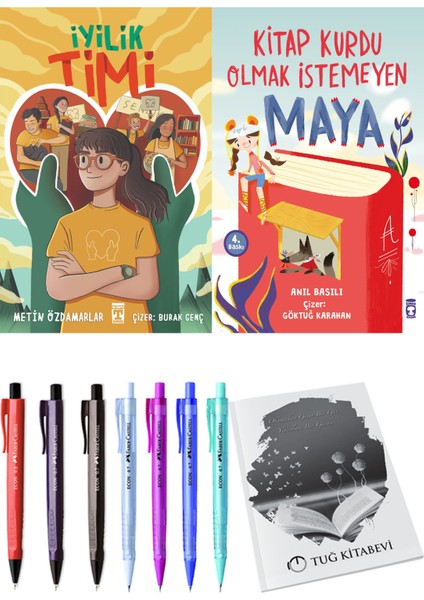 Kitap Kurdu Olmak İstemeyen Maya ve İyilik Timi 2'li Set - Kalem