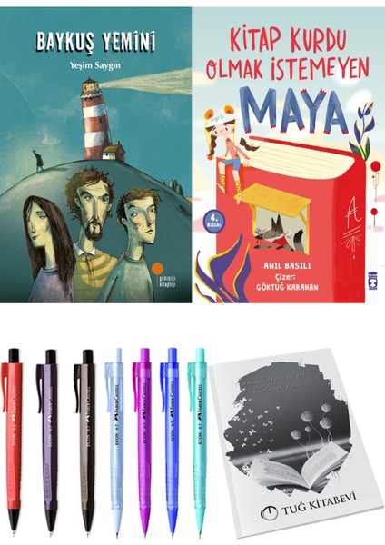 Kitap Kurdu Olmak İstemeyen Maya ve Baykuş Yemini 2'li Set - Kalem
