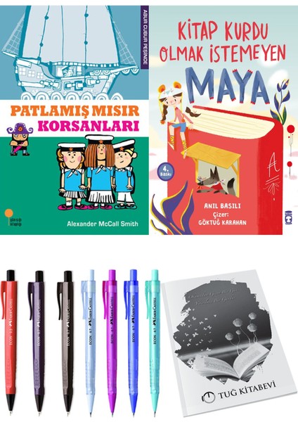 Kitap Kurdu Olmak İstemeyen Maya ve Patlamış Mısır Korsanları 2'li Set - Kalem