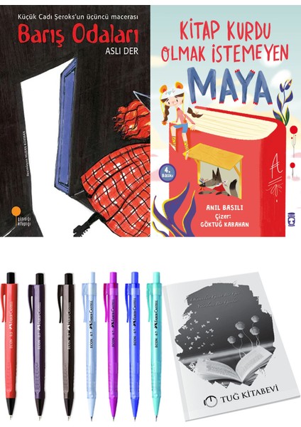 Kitap Kurdu Olmak İstemeyen Maya ve Barış Odaları 2'li Set - Kalem