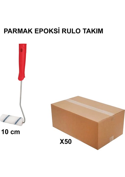 Izmir Fırça Arge Toptan Parmak Epoksi Rulo Takım 10 cm -50 Adet 011045