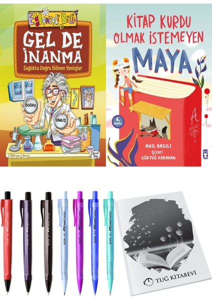 Kitap Kurdu Olmak İstemeyen Maya ve Gel de İnanma 2'li Set - Kalem