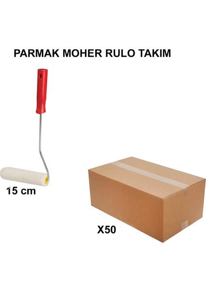 Izmir Fırça Arge Toptan Parmak Moher Rulo Takım 15 Cm-50 Adet 011144