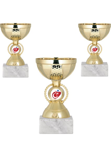 Kişiye Özel Futbol Kupa Takımı-Ödül Kupası-Turnuva Kupası 3'lü Takım ECO-009