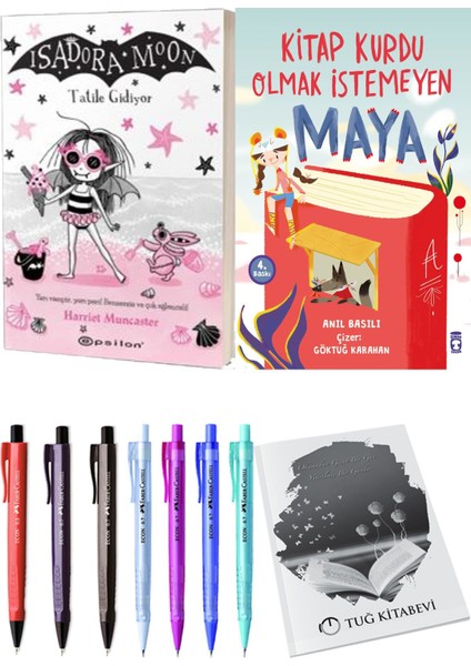Kitap Kurdu Olmak İstemeyen Maya ve Isadora Moon 11 Tatile Gidiyor 2'li Set - Kalem