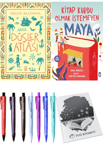 Kitap Kurdu Olmak İstemeyen Maya ve Düşler Atlası 2'li Set - Kalem