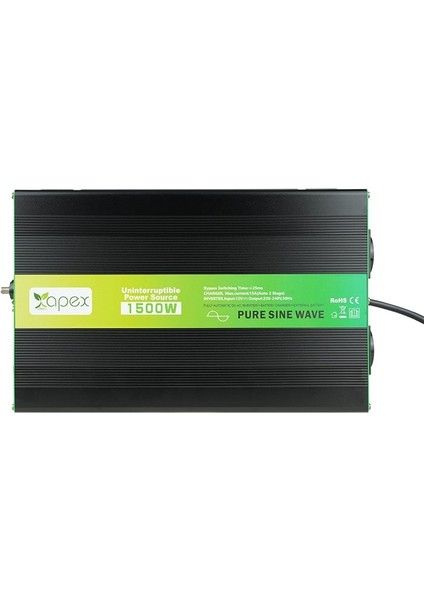 NPS1500-24 Apex 1500W Şarjlı Tam Snüs Inverter 24V