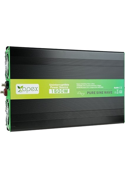 NPS1500-24 Apex 1500W Şarjlı Tam Snüs Inverter 24V