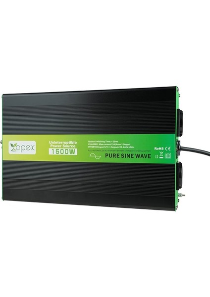 NPS1500-24 Apex 1500W Şarjlı Tam Snüs Inverter 24V