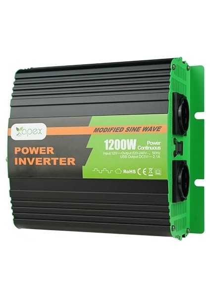 NS1200-12 Apex 1200W Modifiye Snüs Inverter 12V