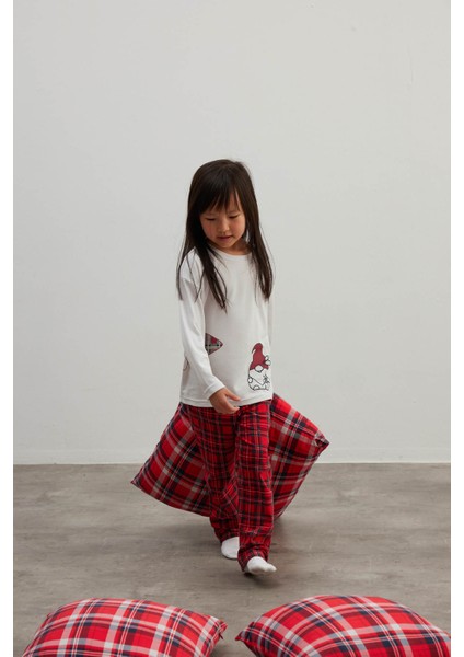 Kız Çocuk Pamuklu Uzun Kollu Pijama Takımı
